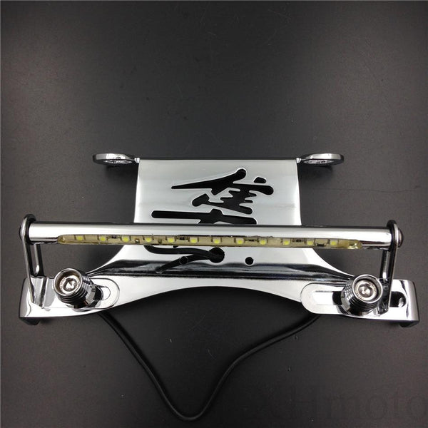 HTT Chrome LED light Fender Eliminator Tidy Tail "Hayabusa" Logo For 1999-2012 Suzuki Hayabusa Gsxr1300 R