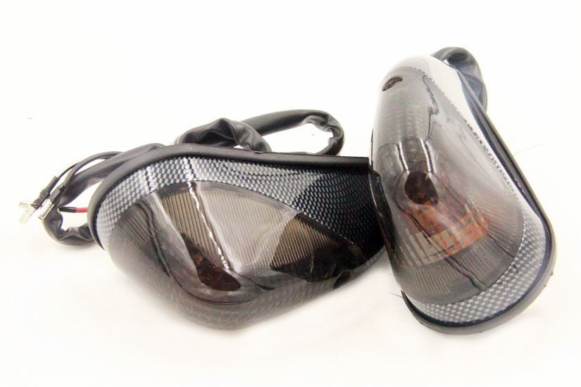 Smoke Euro Led Flush Mount Turn Signal For Kawasaki Ninja Ex 250 Yamaha Yzf-R6S