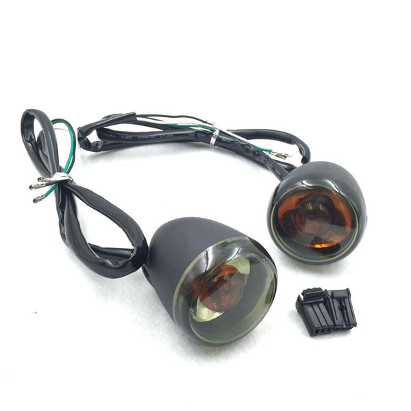 HTT Motorcycle Heavy Billet Aluminum Front Turn Signal Light Indicator Light Smoke lens For 1992-2016 Harley Davidson Sportster XL 883 1200