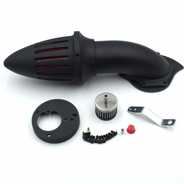HTT Motorcycle Matte Black Bullet Air Cleaner Intake Filter Kit For Honda Vtx1300 Vtx 1300 1986-2012
