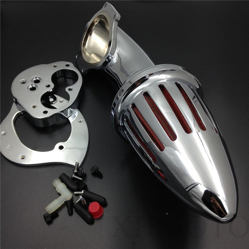クロームパーツ 川崎vulcan 1500 2000 2000アップのためのエアフィルター吸気クリーナーキットオートバイ Air Filter Intake Cleaner Kits Motorcycle