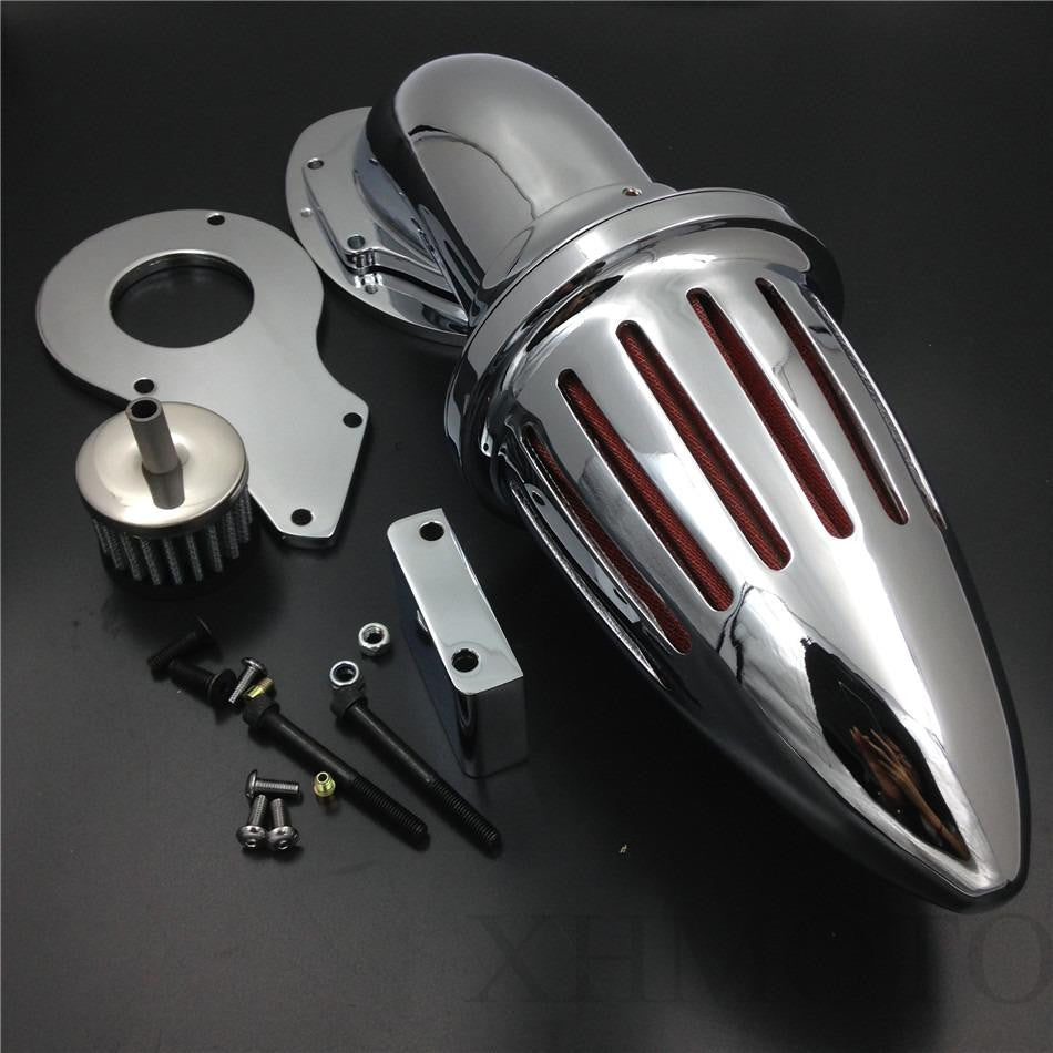Bullet Air Cleaner Kits Filter For Honda Shadow 600 Vlx600 1999-2012 Chrome