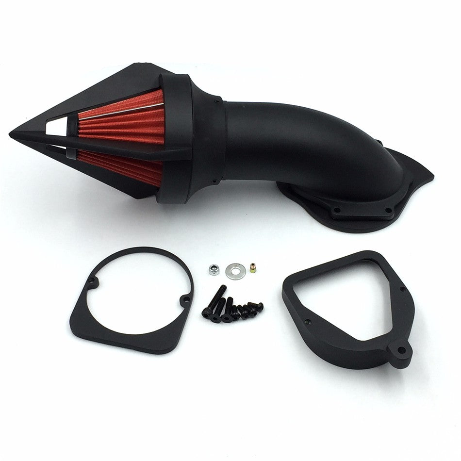 HTT Motorcycle Matte Black Triangle Spike Air Cleaner Kits Intake Filter For Honda Spirit Ace 750 1998-2013