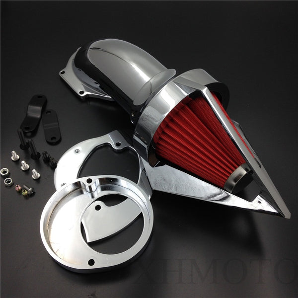 Triangle Air Cleaner Kits intake filter Yamaha Vstar V-Star 650 all year 1986-2012 CHROME