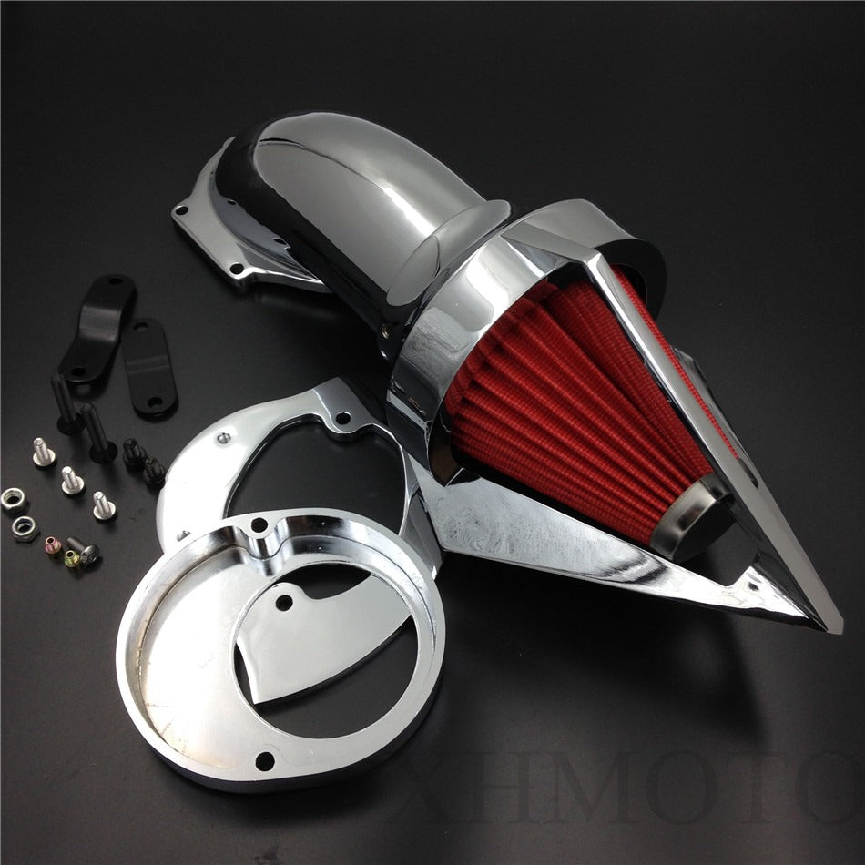 Triangle Air Cleaner Kits intake filter Yamaha Vstar V-Star 650 all year 1986-2012 CHROME