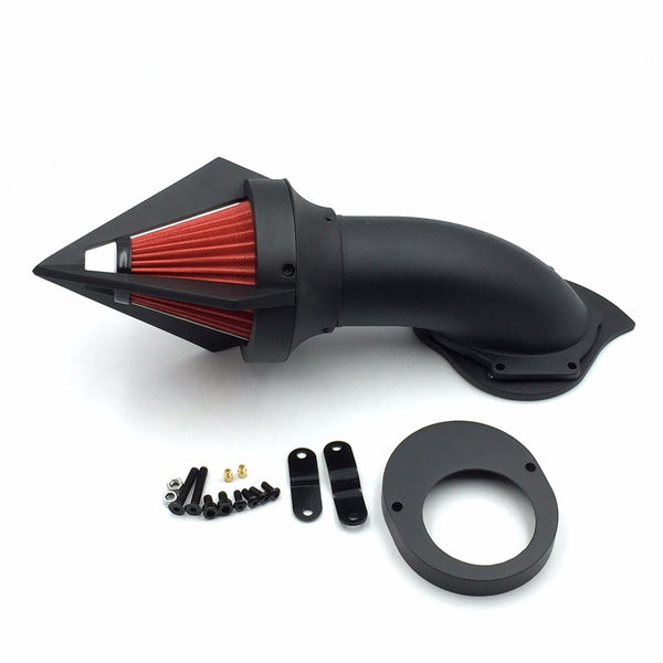 HTT Motorcycle Matte Black Triangle Air Cleaner Kits intake filter Yamaha Vstar V-Star 650 all year 1986-2012