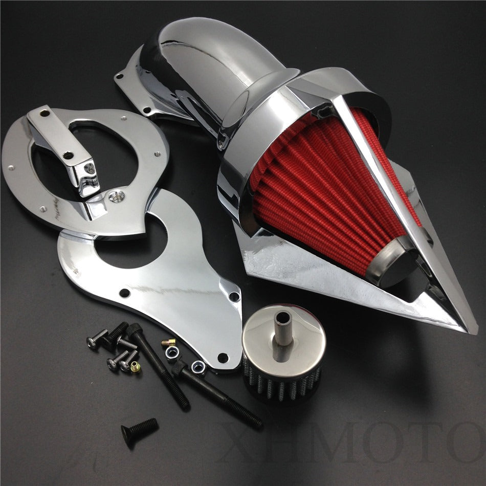 Triangle Spike Air Cleaner Kits Filter For Honda Shadow 600 Vlx600 1999-2012 Chrome