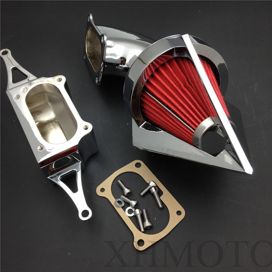Triangle Spike Air Cleaner Kits For 2002-2010 Yamaha Roadstar Midnight Warrior Chrome