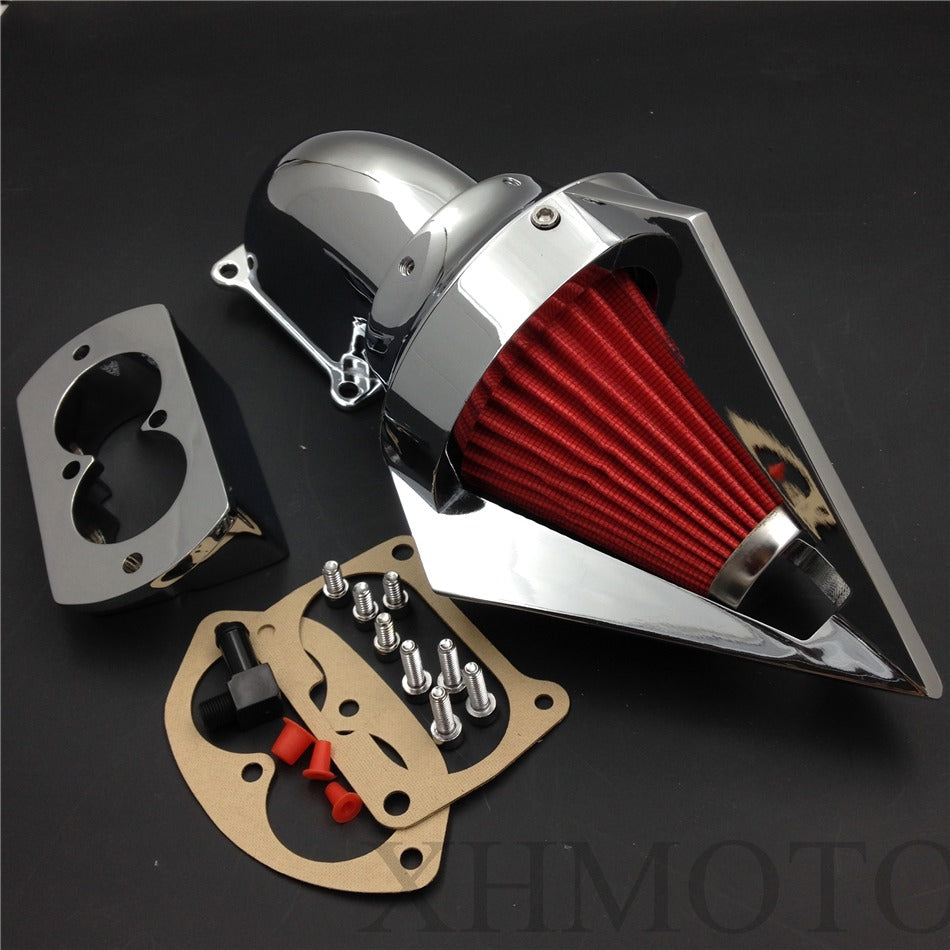 Triangle Spike Air Cleaner Filter For 2002-2009 Kawasaki Vulcan 1500 1600 Mean Streak Chr