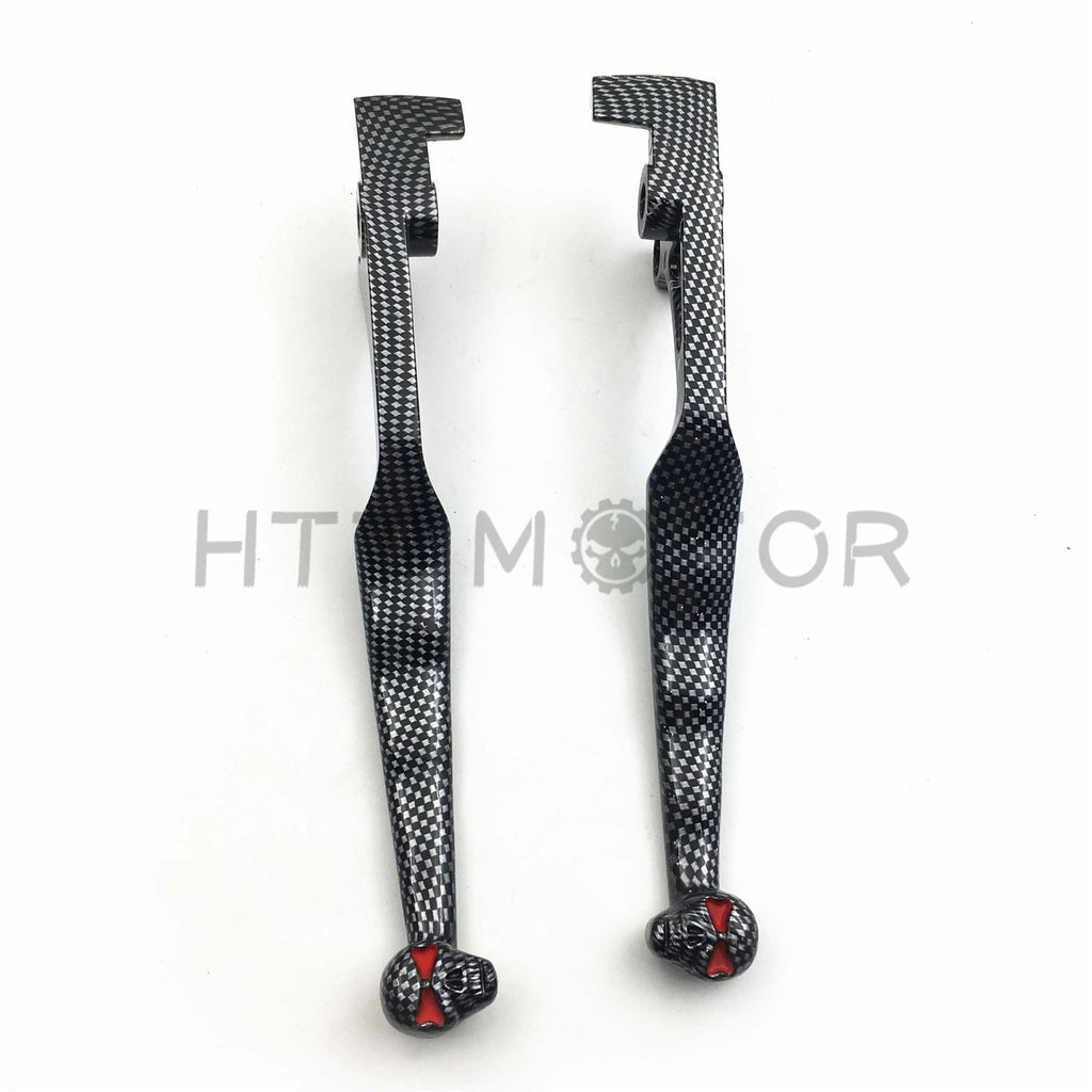 New CARBON FIBER Brake Clutch Skull Hand Lever For Kawasaki Vulcan 1500 1600 2003-2008