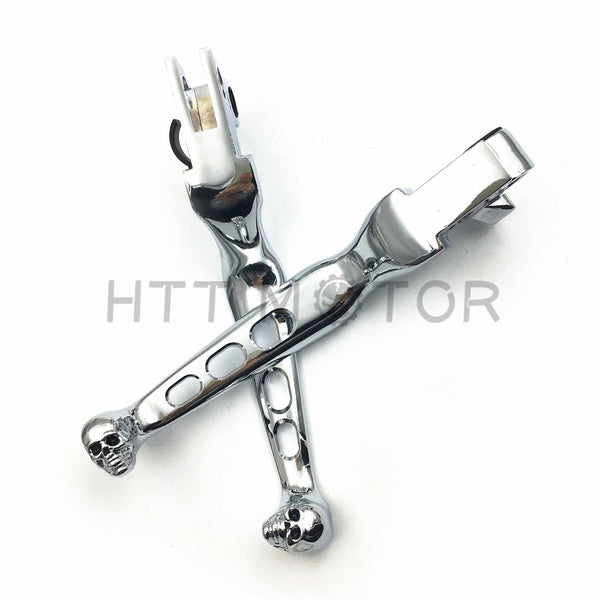 HTT Motorcycle Chrome CNC Aluminum Black Brake Clutch Skull Zombie Lever for Harley Davidson XL Sportster 883 1200 softail