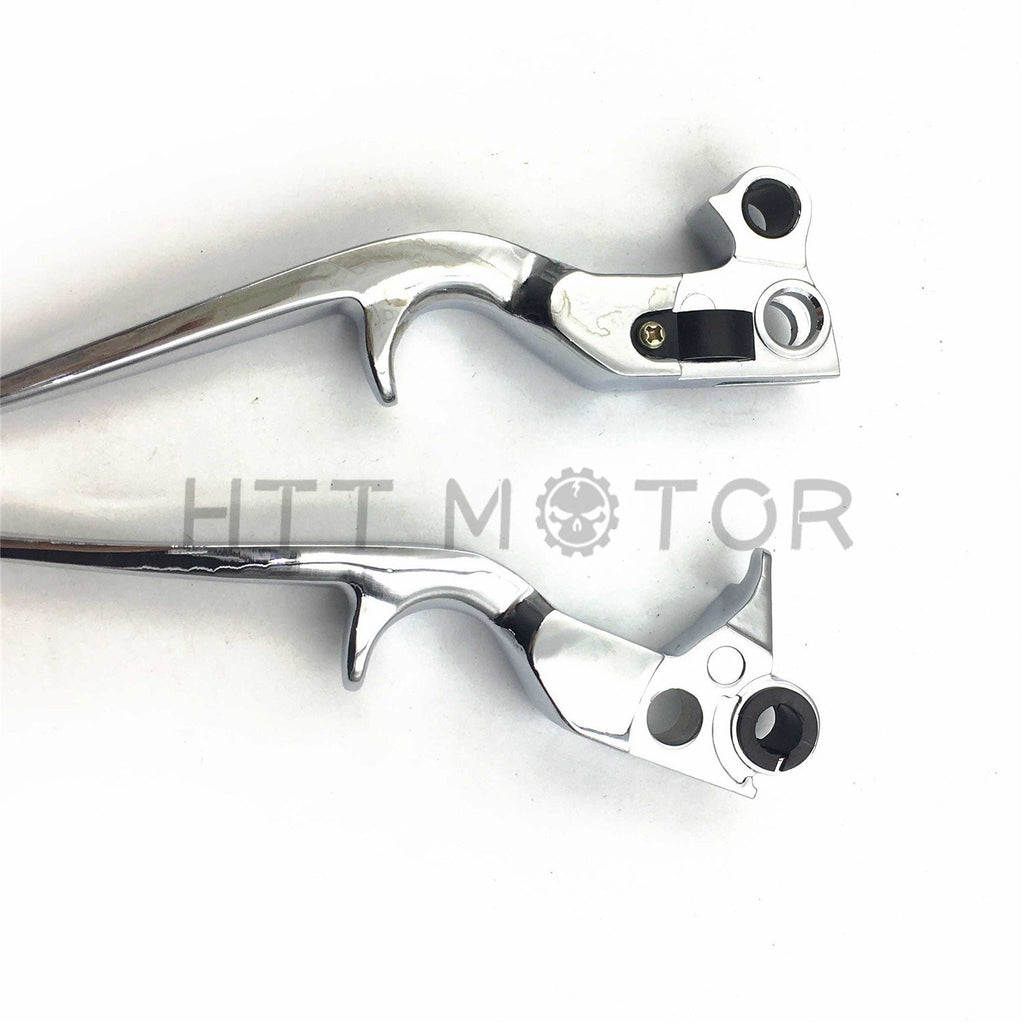 Chrome Hand Levers Harley Fxdl Dyna Low Rider Flhr Road King Ultra And Touring