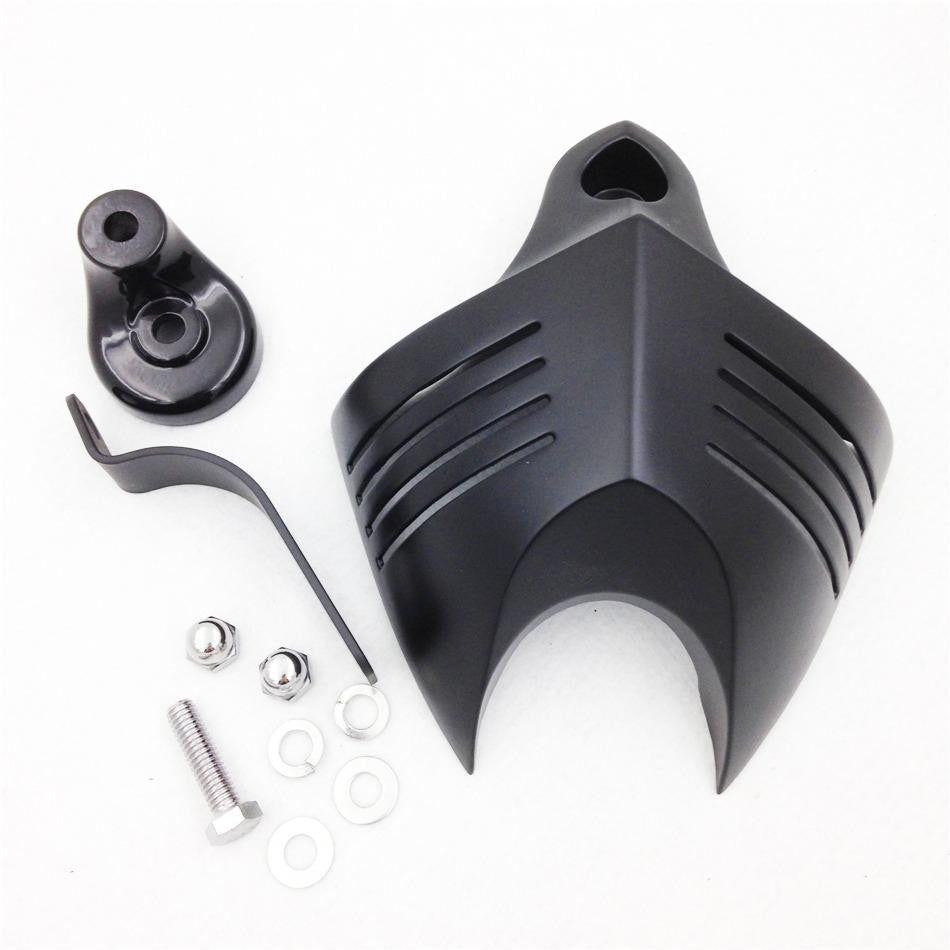 Black Horn Cover Fit For Harley Big Twins V-Rods Stock Cowbell Horns 1992-2013