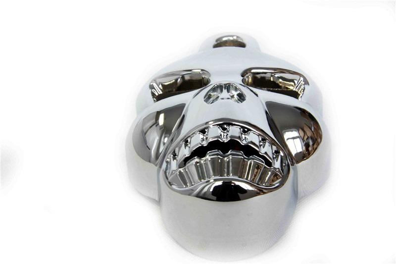 Chrome Skull Horn Cover For Harley Big Twins V-Rods Stock Cowbell 1992-2013