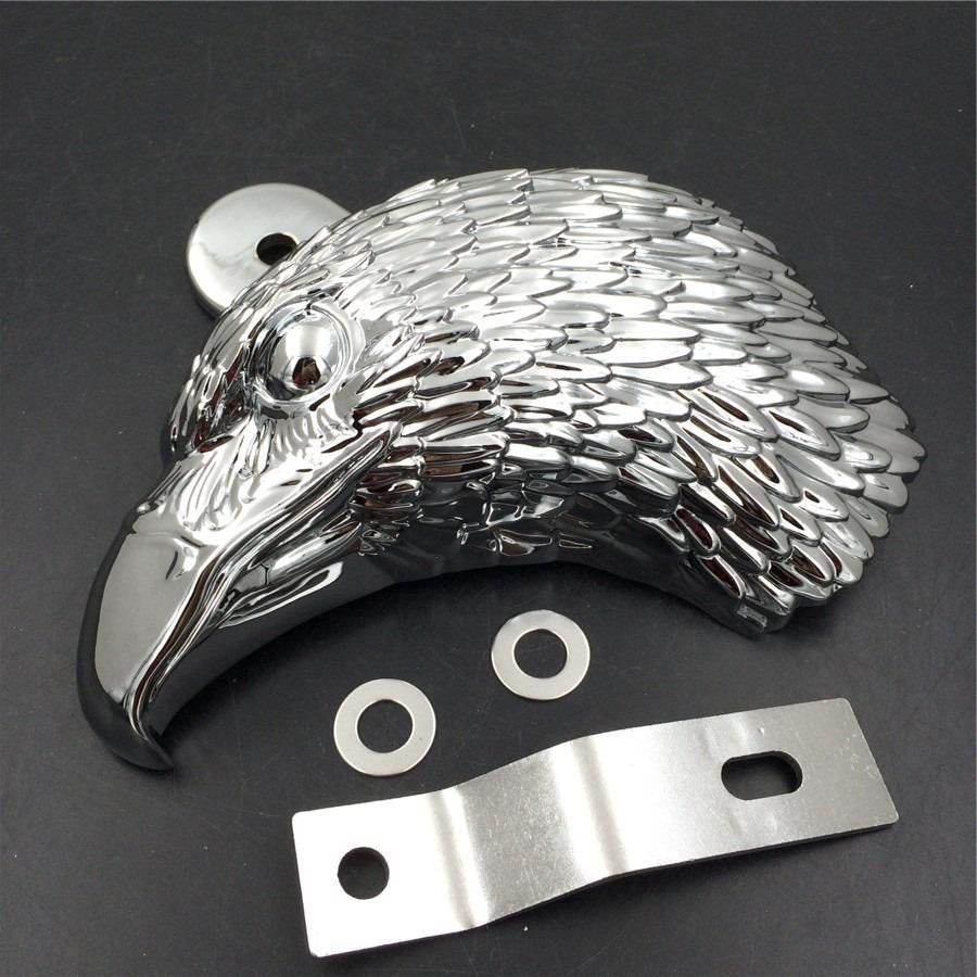 Chromed Eagle head horn cover For 1992 and up Harley-Davidson with side mount "cowbell"  and all V-rod's