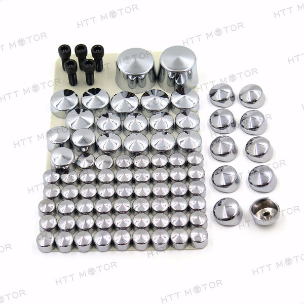 HTTMT- Bolts Toppers Caps For 2007 2008 2009 2010 2011 2012 Harley Softail Twin Cam Chrome