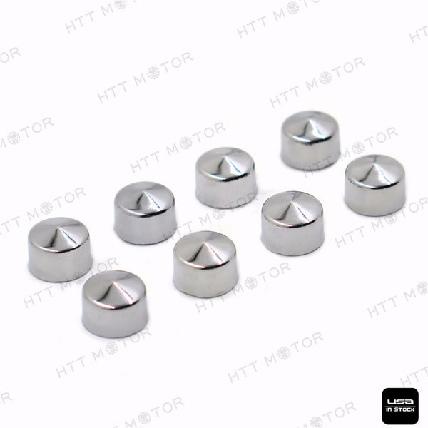HTTMT- 8PCS Chrome Cap Dress Cover Fit 99-06 Harley Touring Push Rod Tappet Block Bolt