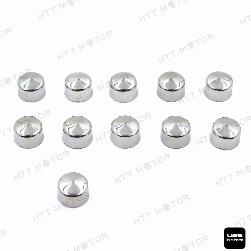 HTTMT- 11 Piece Chrome Cap Dress Kit For 99-06 Harley Touring Models Primary Cover Bolt