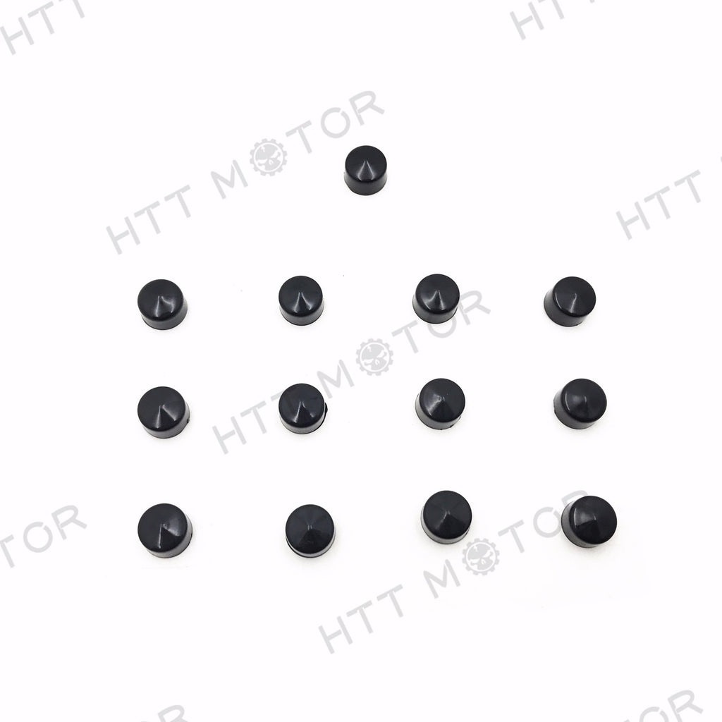 HTTMT- 13 Piece Black Cap Dress Kit Fit 07-15 Harley Softail & Dyna Primary Cover Bolt