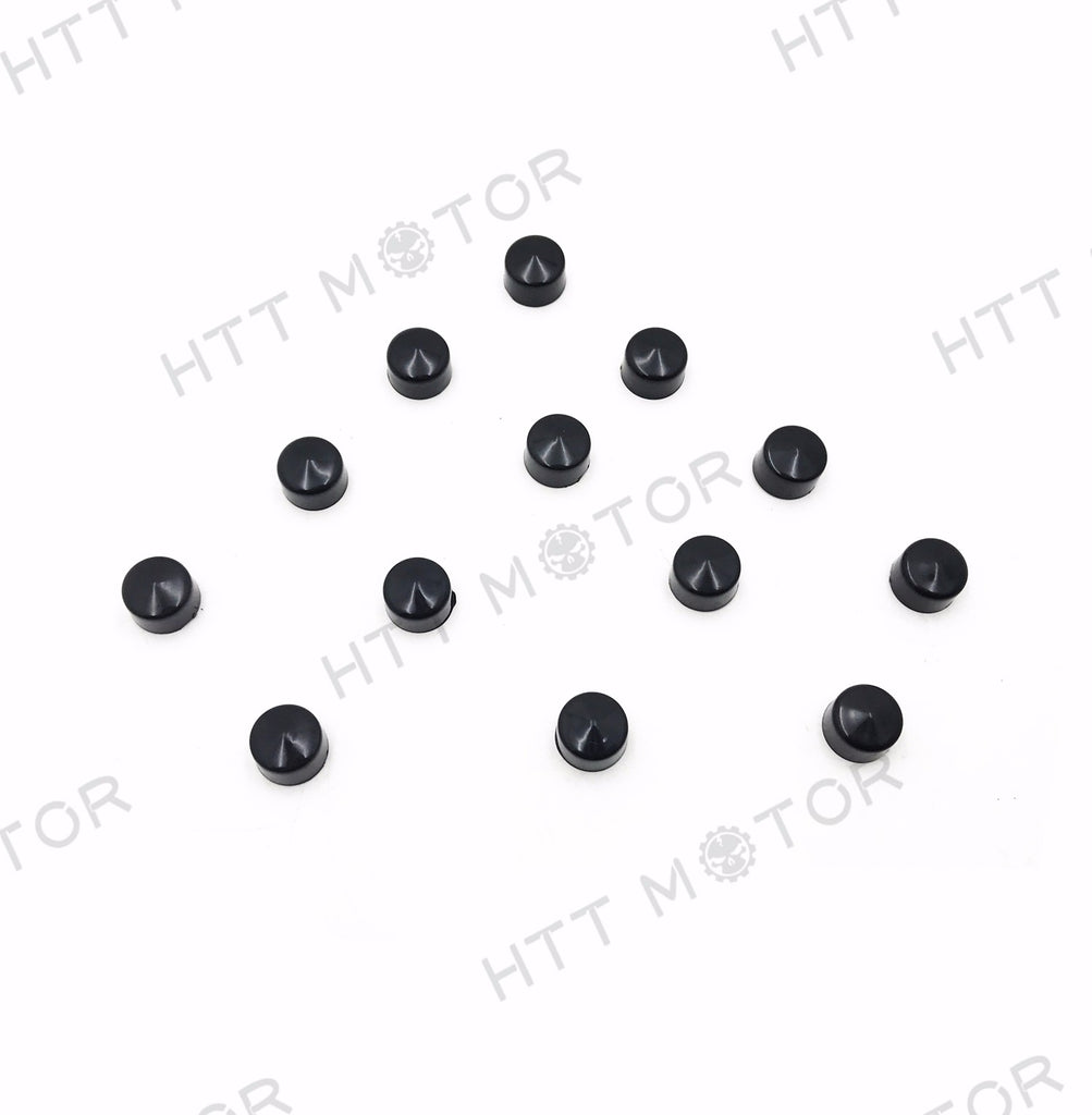 HTTMT- 13PCS Bolt Cap Topper Nut for Harley Softail&Dyna Primary Cover Kit Twin Cam Black