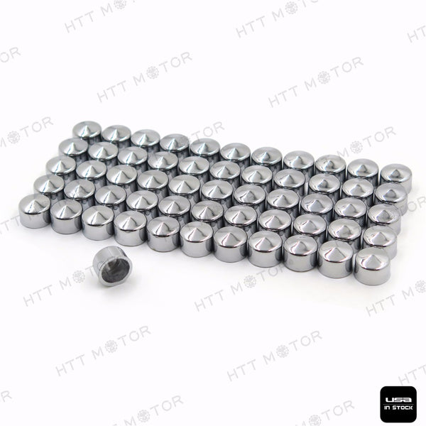 HTTMT- 63pcs Chrome Caps Cover Kit for 04-15 Harley Sportster Engine & Misc Bolt Nut