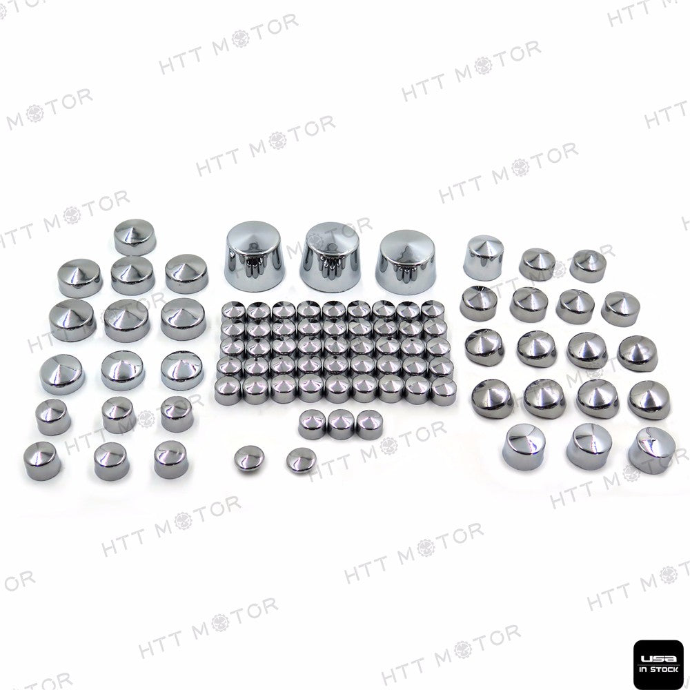 HTTMT- 87pc Chrome Bolt Cap Dress for 00-06 Harley Softail Engine & Mi ...