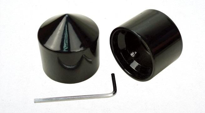 28Mm Front Axle Nut Covers For Harley Choppers Honda Suzuki Kawasaki Yamaha Blk