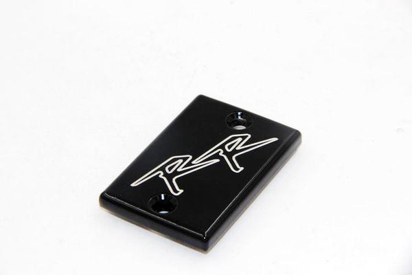 HTT Motorcycle Black Billet Aluminum Rear Brake Fluid Reservoir Cap Cover "RR" Engraved For Honda CBR 600RR/ CBR 1000RR/ NT-650 Hawk/ VFR-750F/ VTR-1000F Superhawk