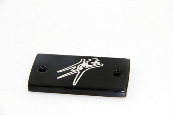 HTT Motorcycle Black Brake Fluid Reservoir Cap Cover Logo Engraved For 1999-2012 Suzuki Hayabusa GSXR 1300 - HTT Motor
