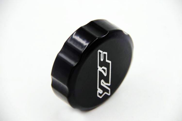 HTT Motorcycle Black Brake Fluid Reservoir Cap Cover "YZF" Engraved For Yamaha