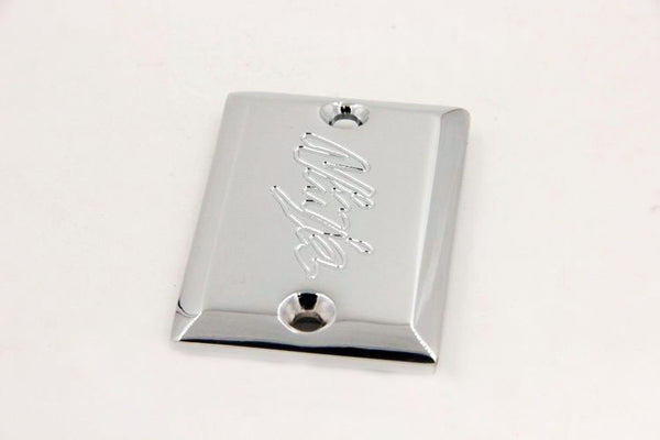 HTT Motorcycle Chrome Brake Fluid Reservoir Cap Cover "Ninja" Engraved For Kawasaki Ninja 250 /Ninja 500/ Ninja 650R/ZX600D/ ZX600E /ZZR600/ ZX6 / ZX6R / ZX12R