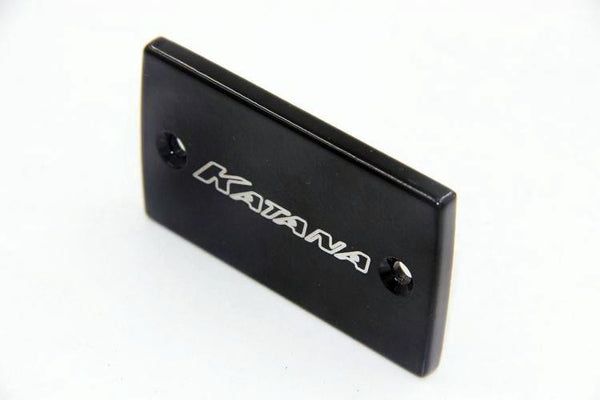 HTT Motorcycle Black Brake Fluid Reservoir Cap Cover "Katana" Engraved For 1989-2007 Suzuki Katana 600/ 1989-2007 Suzuki Katana 750