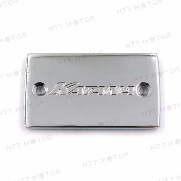 HTTMT- Brake Fluid Reservoir Cap Cover "Katana" For 1989-2007 Suzuki Katana 600 Chrome