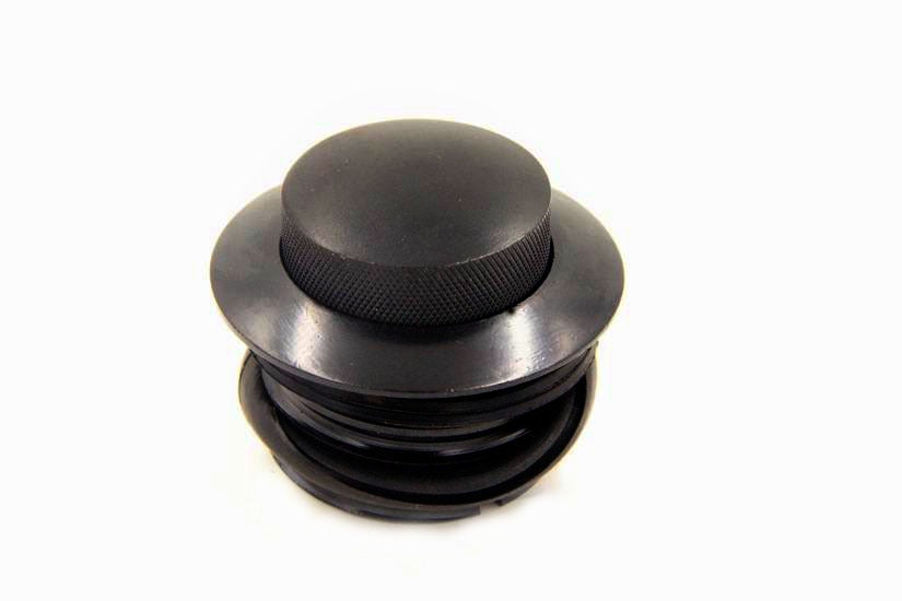 HTT Motorcycle Black Pop Up Gas Cap Vented Fuel Tank Cap REGULAR THREAD For 1982-2010 Harley Davidson