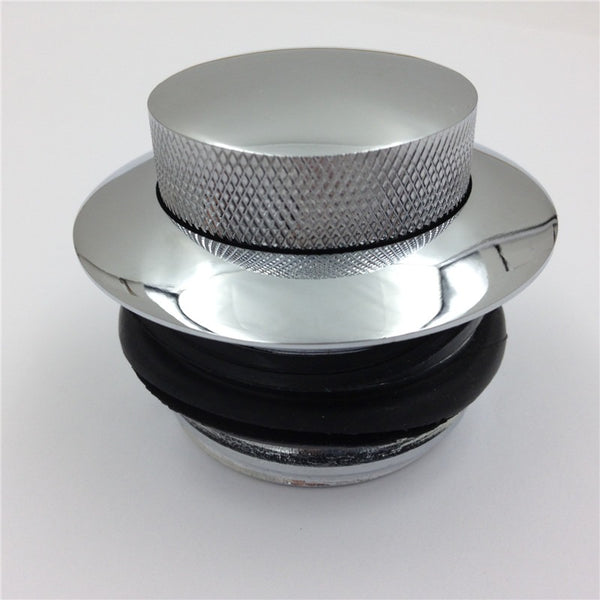 HTT Motorcycle Chrome Pop Up Gas Cap Vented Fuel Tank Cap REGULAR THREAD For 1982-2010 Harley Davidson