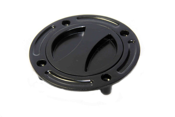 HTT Motorcycle Black Keyless Gas Cap Twist Off Fuel Tank Cap For 1997-2003 Suzuki GSX-R 600/ 1996-2003 GSX-R 750/ 2001-2002 GSX-R 1000/ 1999-2007 Suzuki Hayabusa/ SV 650/ TLR 1001R