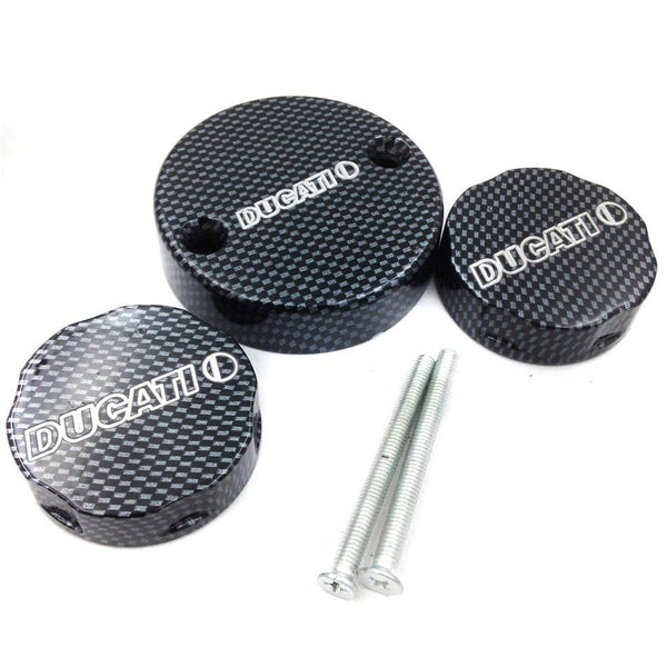 HTT Motorcycle Black Fluid Reservoir Cap "DUCATI" Engraved For Ducati Monster /SportClassic /Superbike / SuperSport