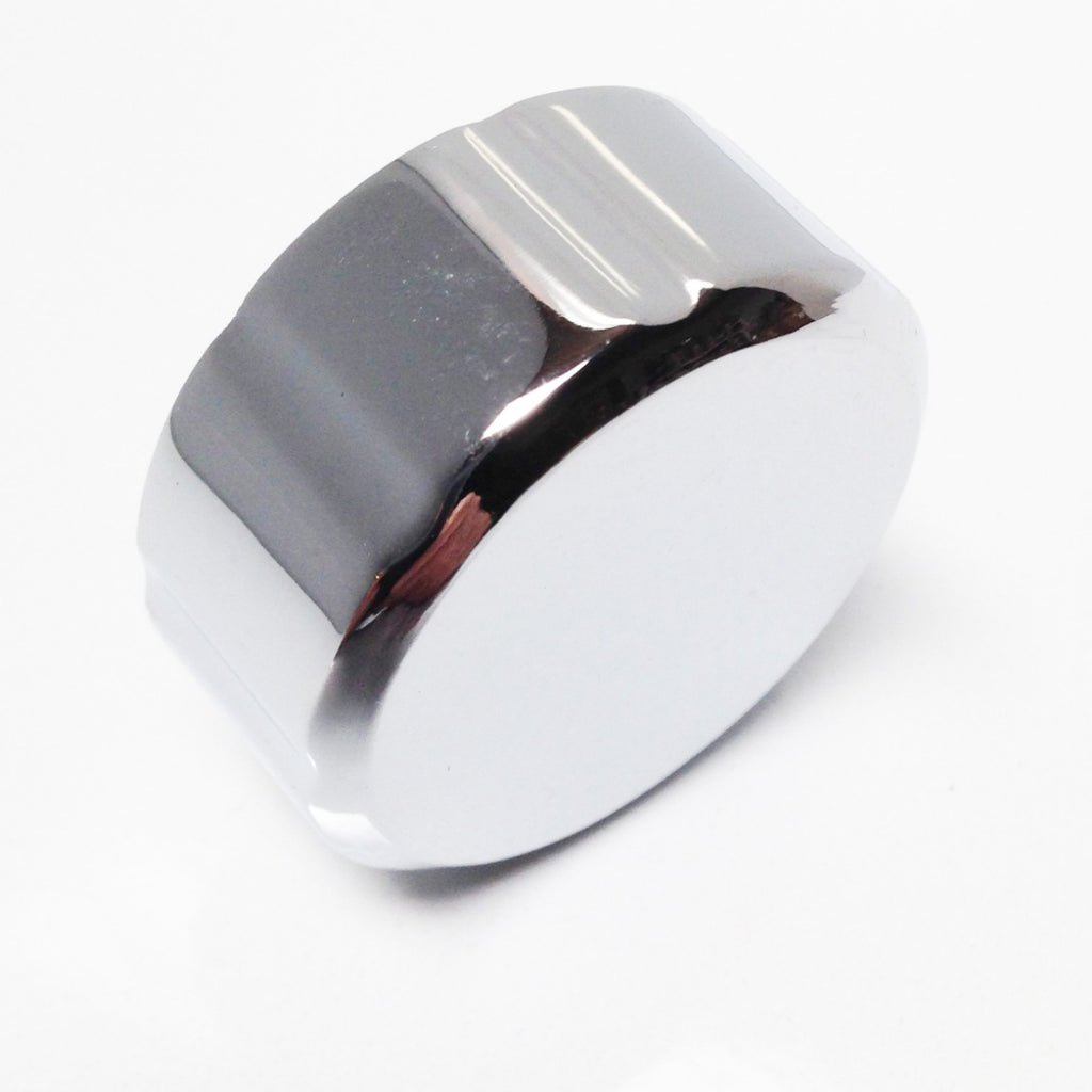 HTT Motorcycle Chrome Fluid Reservoir Cap Plain Surface For Universal Motorcycle with Outside Diameter 40mm Fluid Reservior Cap (ie Suzuki TL1000R/YZF R6/YZF R1)