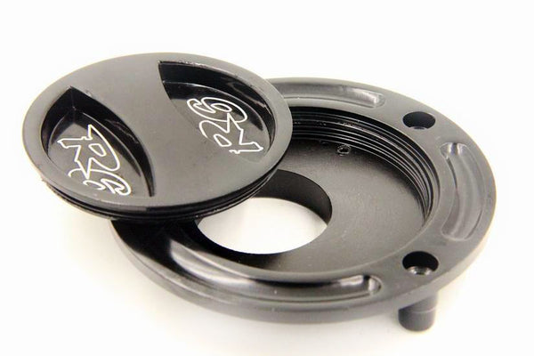 HTT Motorcycle Black Keyless Gas Cap Twist Off Fuel Tank Cap For Yamaha YZF R6 (All Years)