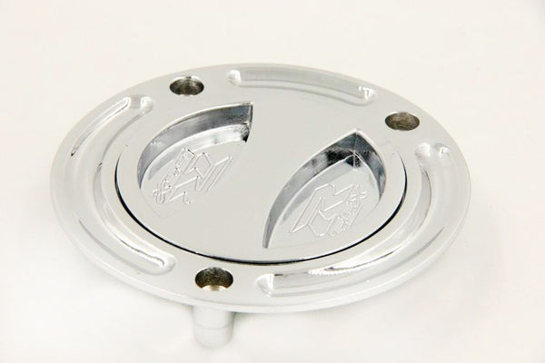 HTT Motorcycle Chrome Keyless Gas Cap Twist Off Fuel Tank Cap For 2004-2009 Suzuki GSXR 600 /2004-2009 Suzuki GSXR 750 /2003-2010 Suzuki GSXR 1000