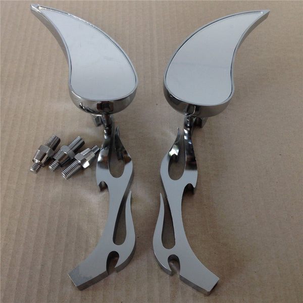 Motor Billet Alloy Teardrop Flame Custom Mirror Yamaha Yzfr1 R1 R6 Fzr600 Yzf600R