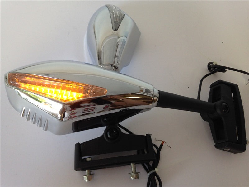 Turn Signal Mirrors fit for Triumph Daytona TT600 Trophy Ducati CHROME CLEAR New