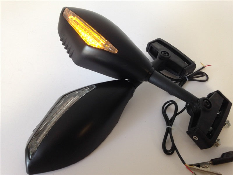 Turn Signal Mirror fit Triumph Daytona TT600 Trophy Ducati Ninja Gloss black