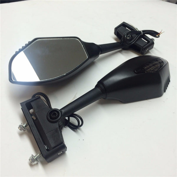 Matte Black Smoke Lens Led Turn Signal Mirrors Fit Triumph Daytona TT600 Trophy Ducati Ninja See description for detail