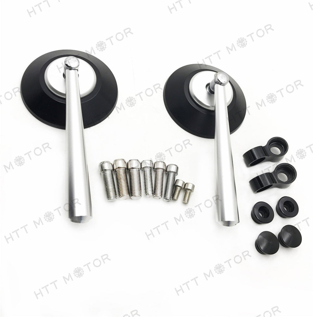 8/10mm CNC Rearview Side Mirrors For Kawasaki Honda Yamaha Suzuki Motorcycle New