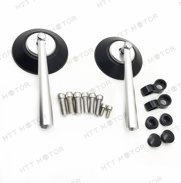 8/10mm CNC Rearview Side Mirrors For Kawasaki Honda Yamaha Suzuki Motorcycle New