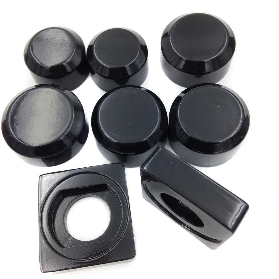 Black Aluminum Fork Axle Caps Covers For 96-05 Suzuki Gsxr 600 750 01-04 1000