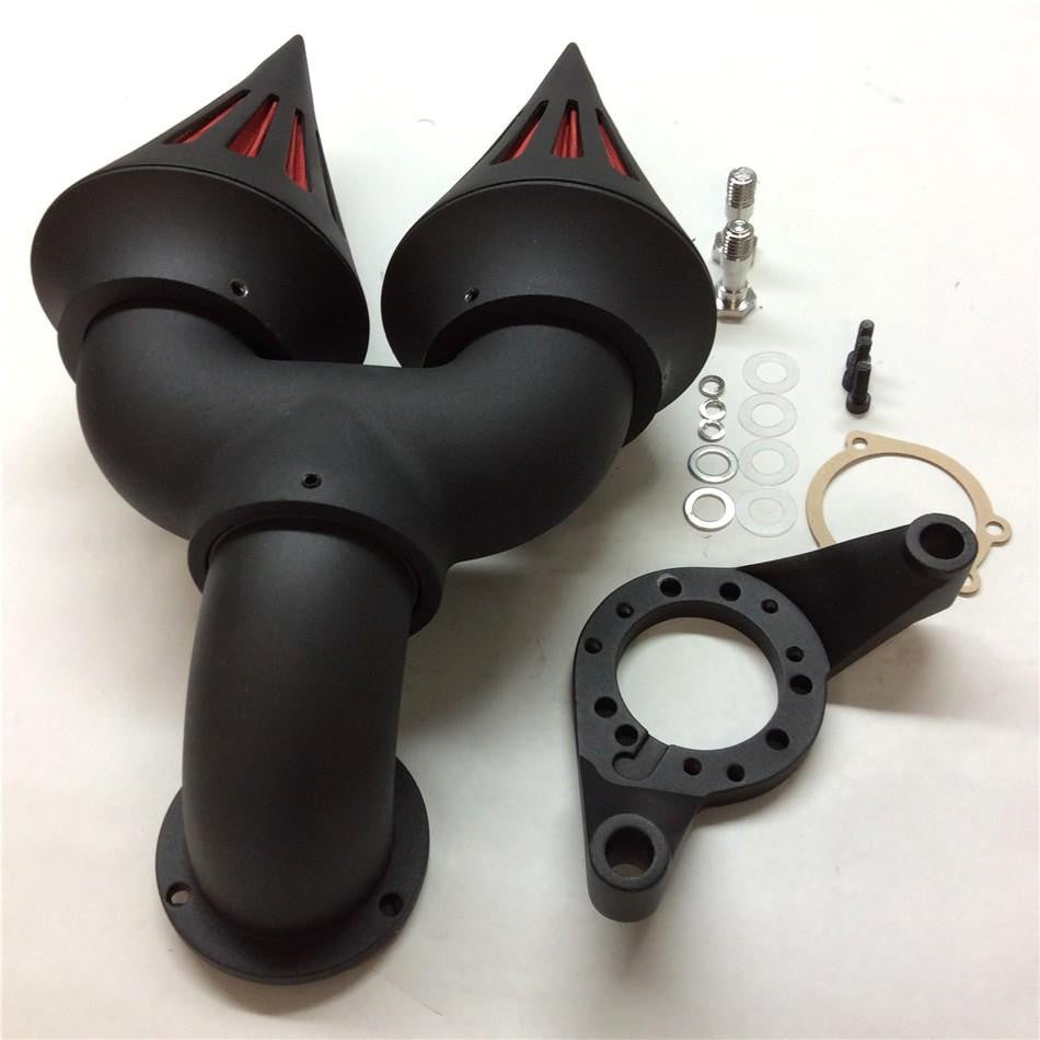 Flat Black Spike Air Cleaner Carb Cover Intake Fits Harley CV Carburet HTT Motor