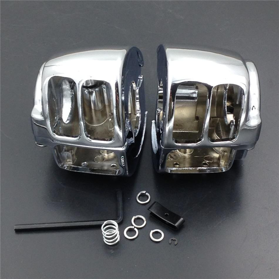 HTT Chrome Switch Housing Cover For 1996-2012 Harley Sportster/ 1996-2012 Harley Dyna/ 1996-2010 Harley Softail/ 2002-2012 Harley V-Rod