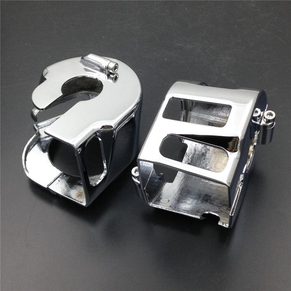 HTT Chrome Switch Housing Cover For 2006-2012 Kawasaki Vulcan 900/ 2004-2012 Kawasaki Vulcan 2000/ 1999-2007 Yamaha Road Star